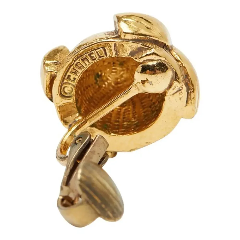 Chanel Cc Logo Clip-On Earrings Metal #222116C60B - Picture 4 of 6